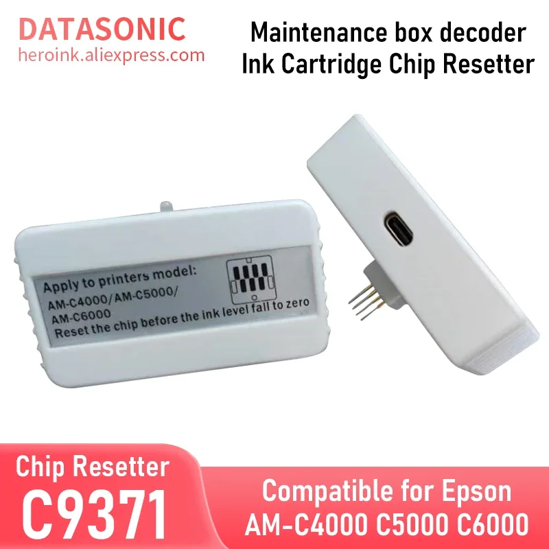 

C9371 Maintain box decoder For Epson AM-C4000 AM-C5000 AM-C6000 Printer Ink Cartridge Chip Resetter maintenance box 2-in-1