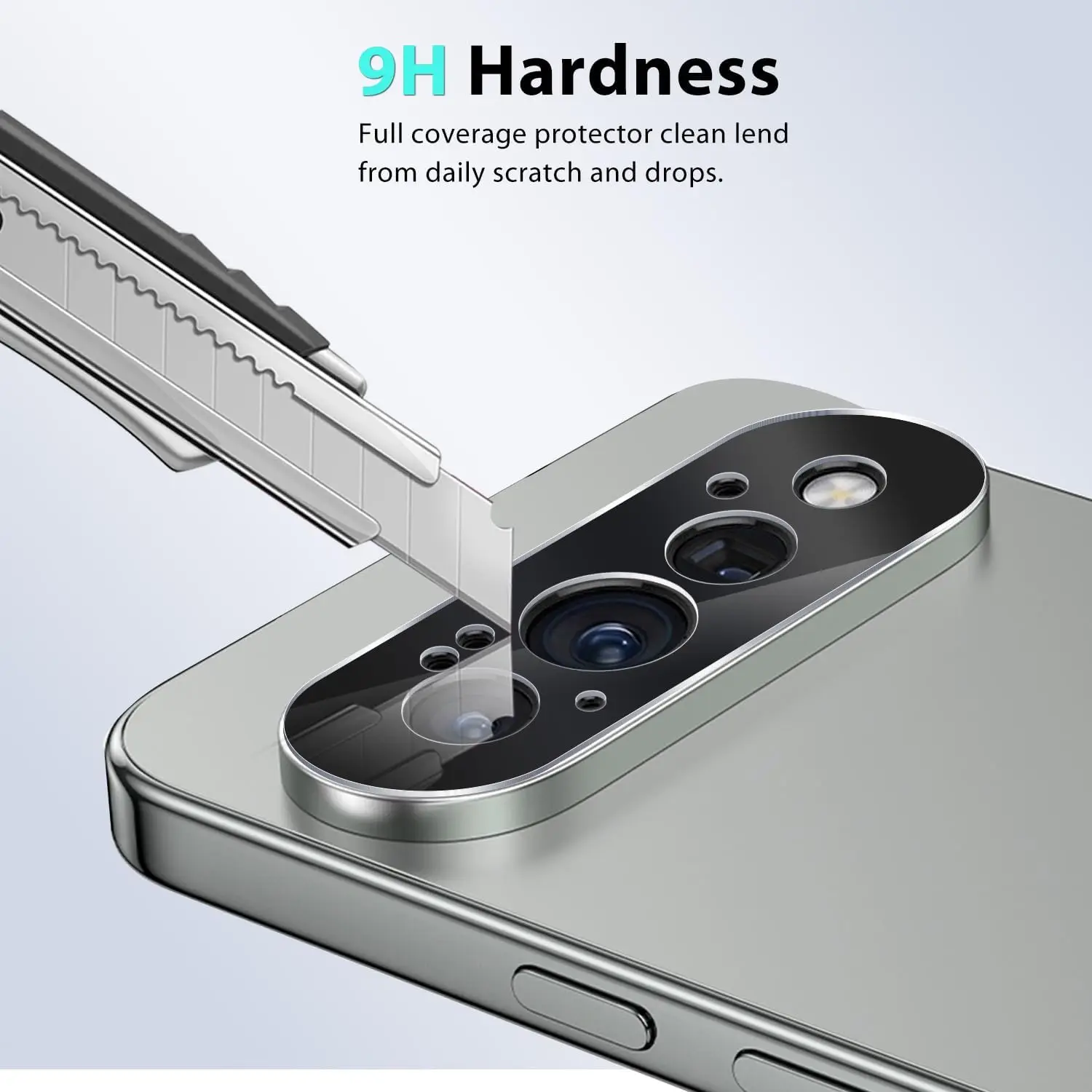 Premium Tempered Glass Camera Lens Rings - Case Friendly, Anti-Fingerprint Protection (2-Pack)
