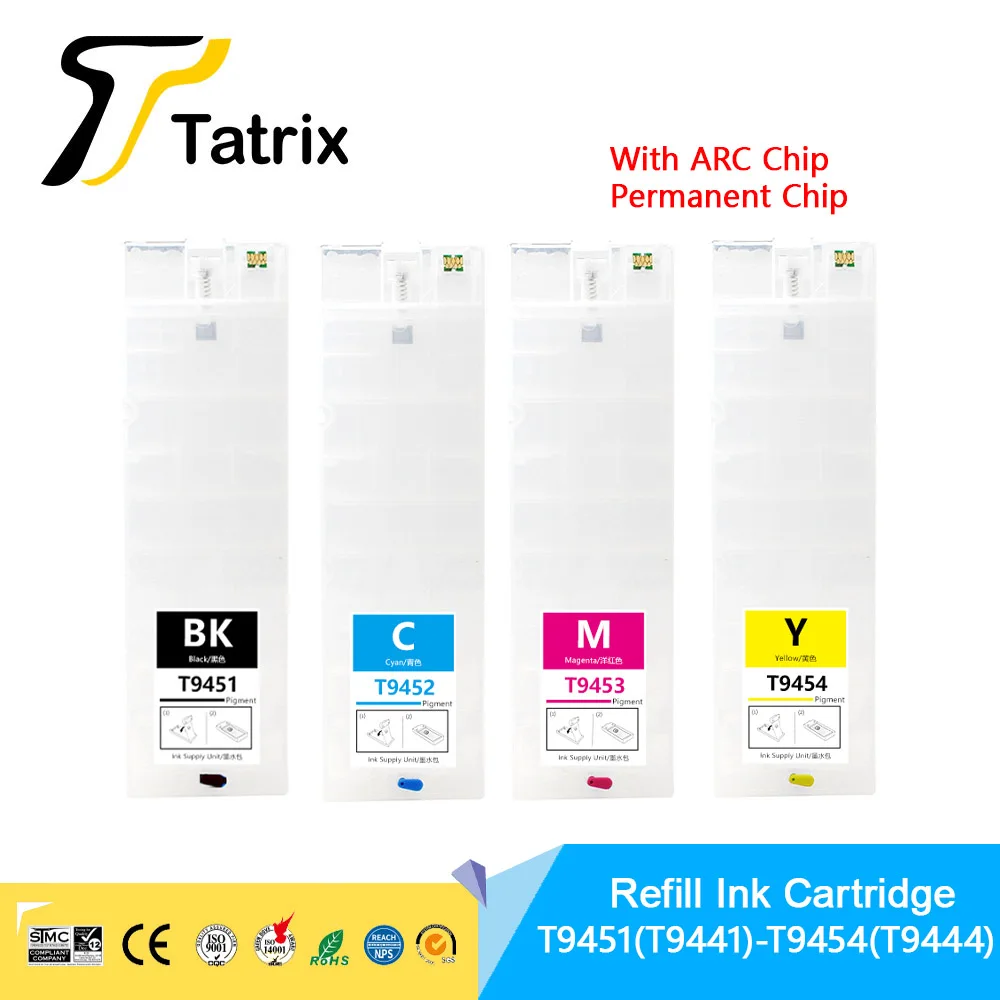 

Чернильный картридж Tatrix T9451 T9452 T9441 для картриджа с цветными заправляемыми чернилами премиум-класса для Epson Staff Pro WF-C5290 C5790 WF-C5210 C5290