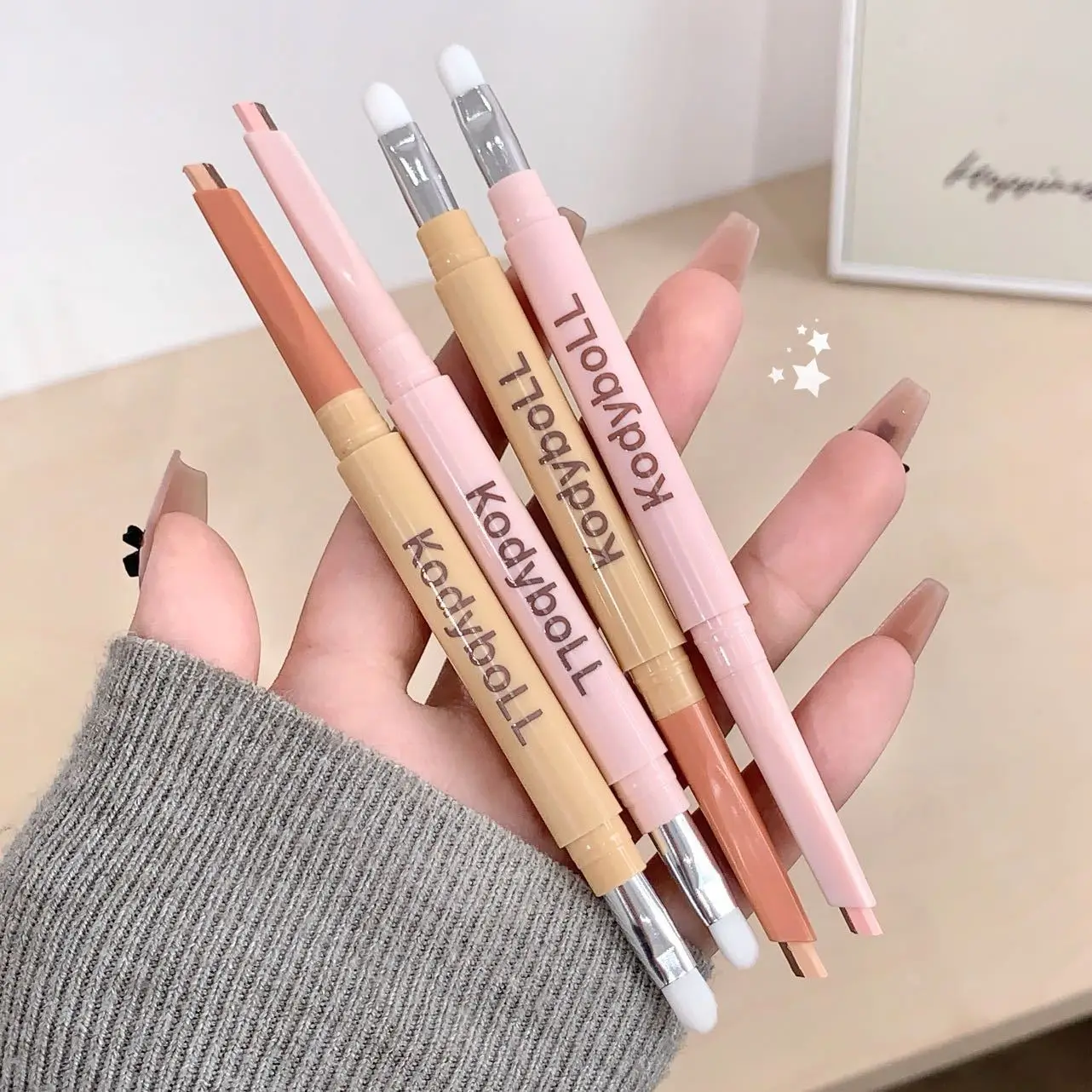 Dual-Tone Under-Eye Matte Highlighting Shadow Pencil Nude Beige Brown Brightening Cream Lying Silkworm Eyeliner Aegyo Sal Pen