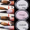 10g Pink/White/Clear Polymer Acrylic Powder 3-Colors Carving/Dipping/Extension Crystal Powder 3IN1Nude Pink Manicure Dust 1