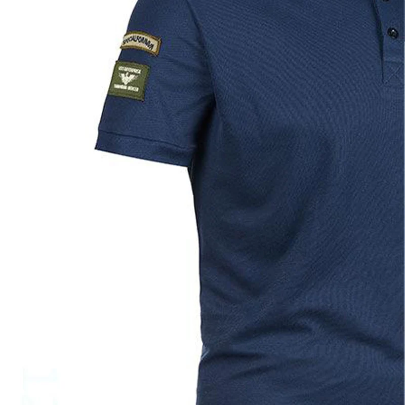 Summer Men’s Men’s casual fashion short sleeve top New men’s outdoor military style Air Force short sleeve lapel T-shirt POLO Best Sellers In Men's Clothing