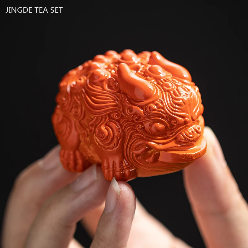 MiniResinColorchangingTeaPetZhaocaiAnimalSculptureTeaTable