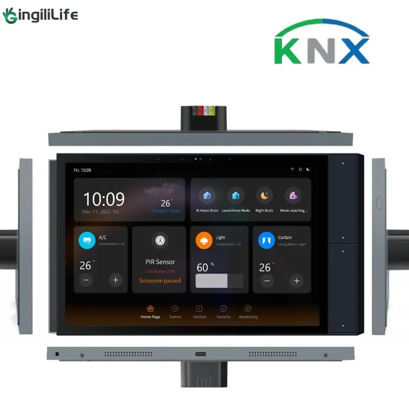 10인치 스마트 홈 KNX 제어판 KNX 중앙 스위치 벽 스마트 홈 시스템 POE 100K+ 유사 품목 판매