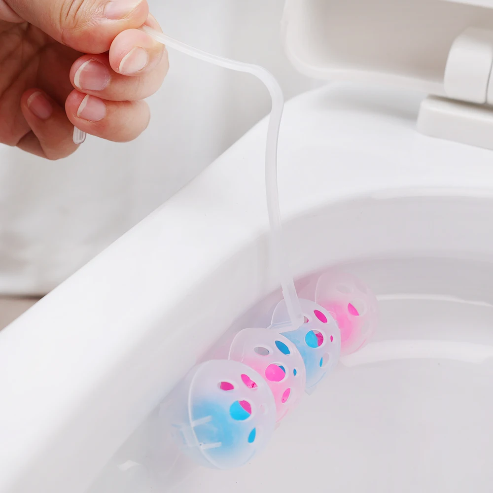 1/2Pcs Toilet Cleaner Deodorization Ball Closestool Hanging Cleaner Bathroom Household Deodorant Hygiene Dirt Cleaning Tool