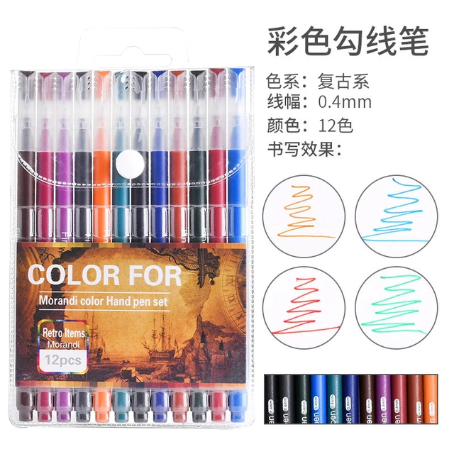 0.4mm Fine Liner Pen Felt Tip Kawaii Pens Drawing Sketch Markerscute School  Korean Stationary Supplies 