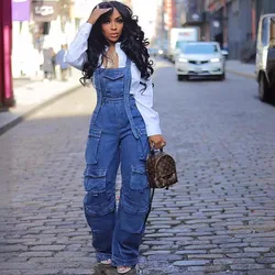 Denim Jumpsuit Women Loose Vintage Preppy Style Overalls Female Fashion Streetwear Chic Girls Popular Harajuku Drop Shipping