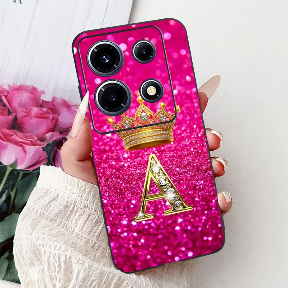 Crown Letters Soft Silicone Phone Case Cover