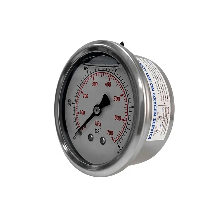 DIA 60MM 안정적인 성능의 진공 게이지 760 cmhg 2000 psi 인증 압력계