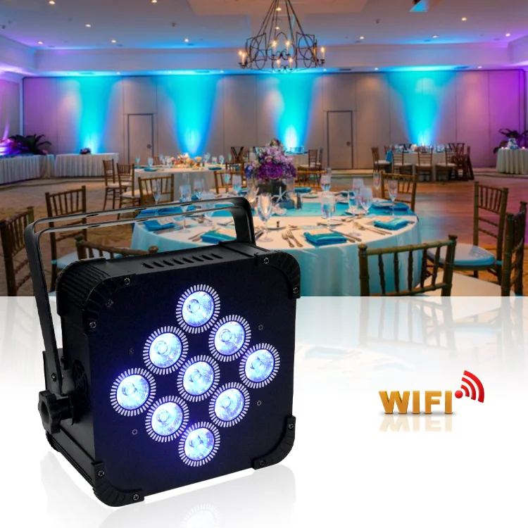 

mini battery wireless 12 x 15w 100w cob fixtures RGB outdoor led par lights 36 led
