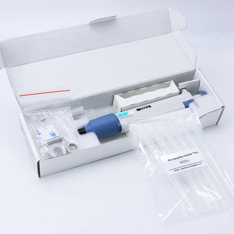 IKEME Laboratory Pipette Adjustable Single Channel Digital Micropipette With Pipette Tips plastic pipette adjustable pipette pipette tips liquid dispenser