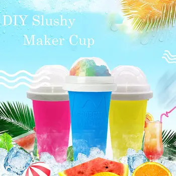 Quick-Frozen Silicone Smoothies Cup Ice Cream Milkshake Bottle Summer DIY Juice Iced Cup Freezed Portable Squeeze Slushie Cups 1