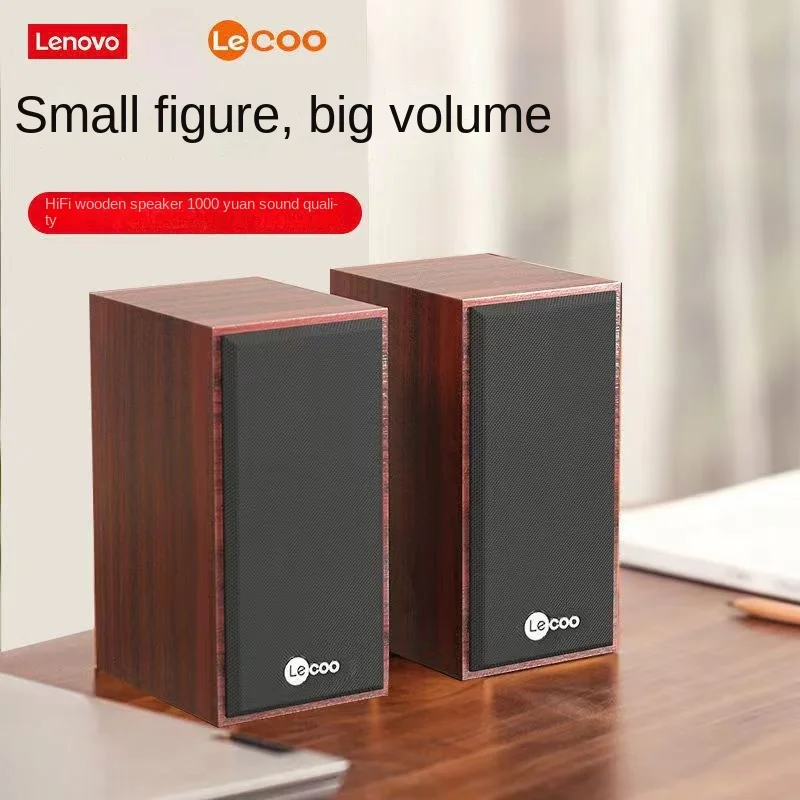 

Lenovo Laiku DS105 Wooden Computer Audio Large Volume Subwoofer Desktop Desktop Notebook General Music Small Speaker Wholesale