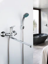  Frap Bathroom Mixer 40cm stainless steel long nose outlet brass shower faucet F2213 