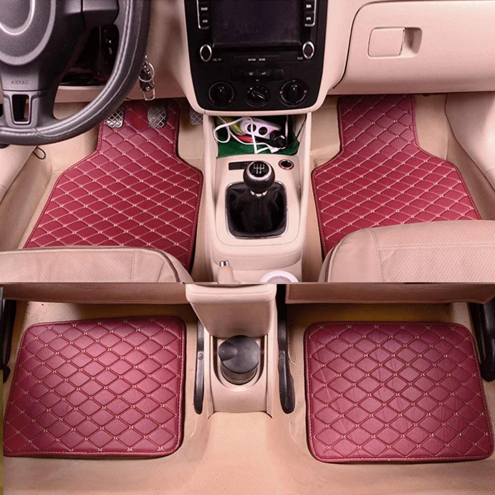 4Pcs Universal Car Floor Mats Carpet Mat Waterproof Anti-dirty Floor Mats For GREAT WALL M1 M2 M4 Hover H3 X200 Hover H6 Car Floor Mats Floor Mats