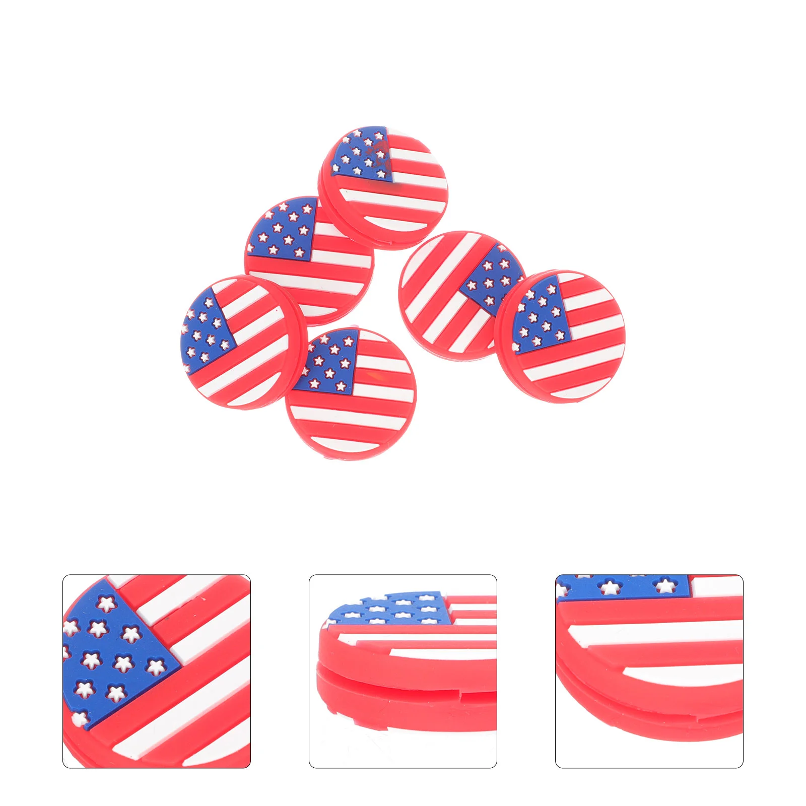 

Racket Vibration Dampeners National Flag Designed Usa Accessories Silicone Shocking Absorbers Durable Tennis Accessories