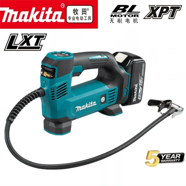 Makita DMP180Z 18V LXT ®   Adaptateur de valve française pour gonfleur sans fil lithium-ion, aiguille pour ballon de sport, adaptateur conique bleu G 1