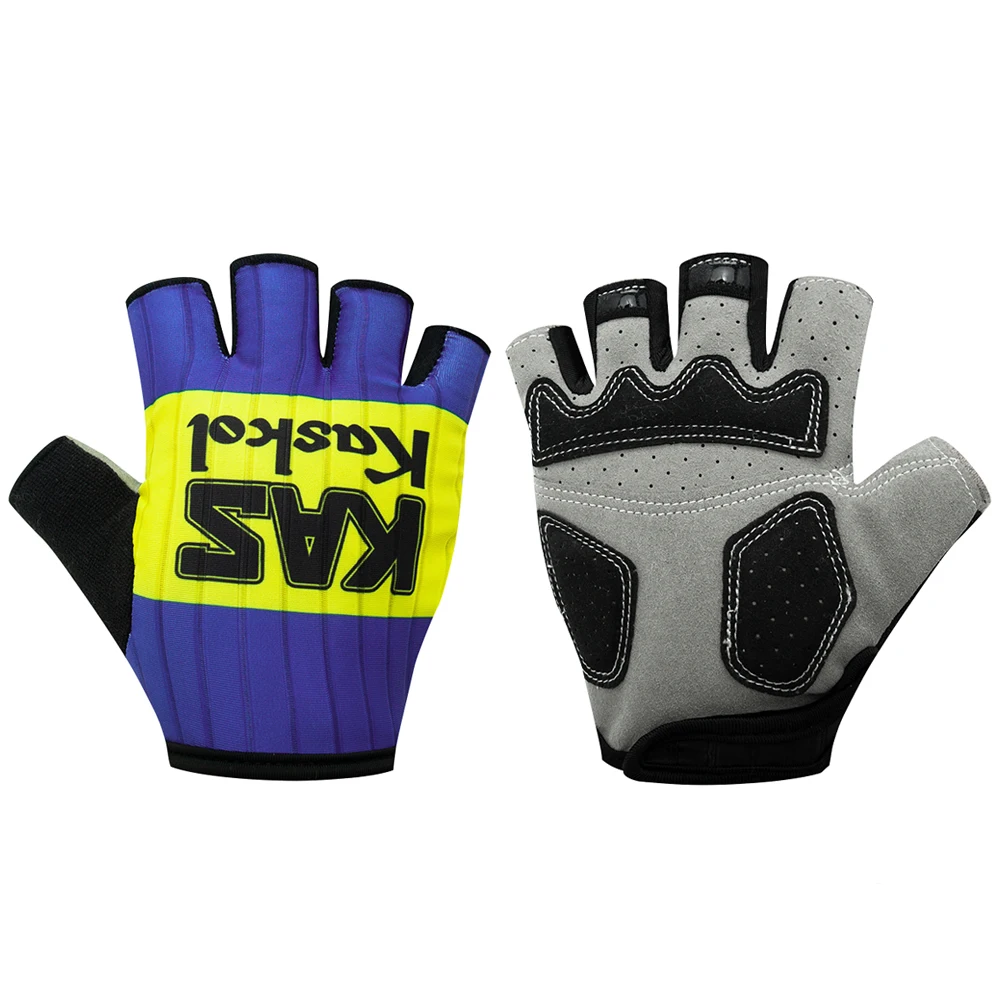 Retro Half Finger Cycling Gloves Shockproof Outdoor Sports Gloves Unisex Classic Team Bike 2