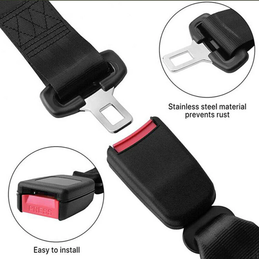 Universal Car Seat Belt Extension Auto Belts Extender Durable Safety Seat Belt Buckle Clip Two Different Size seat belt extender car seat belt accessory seat belt extender kit