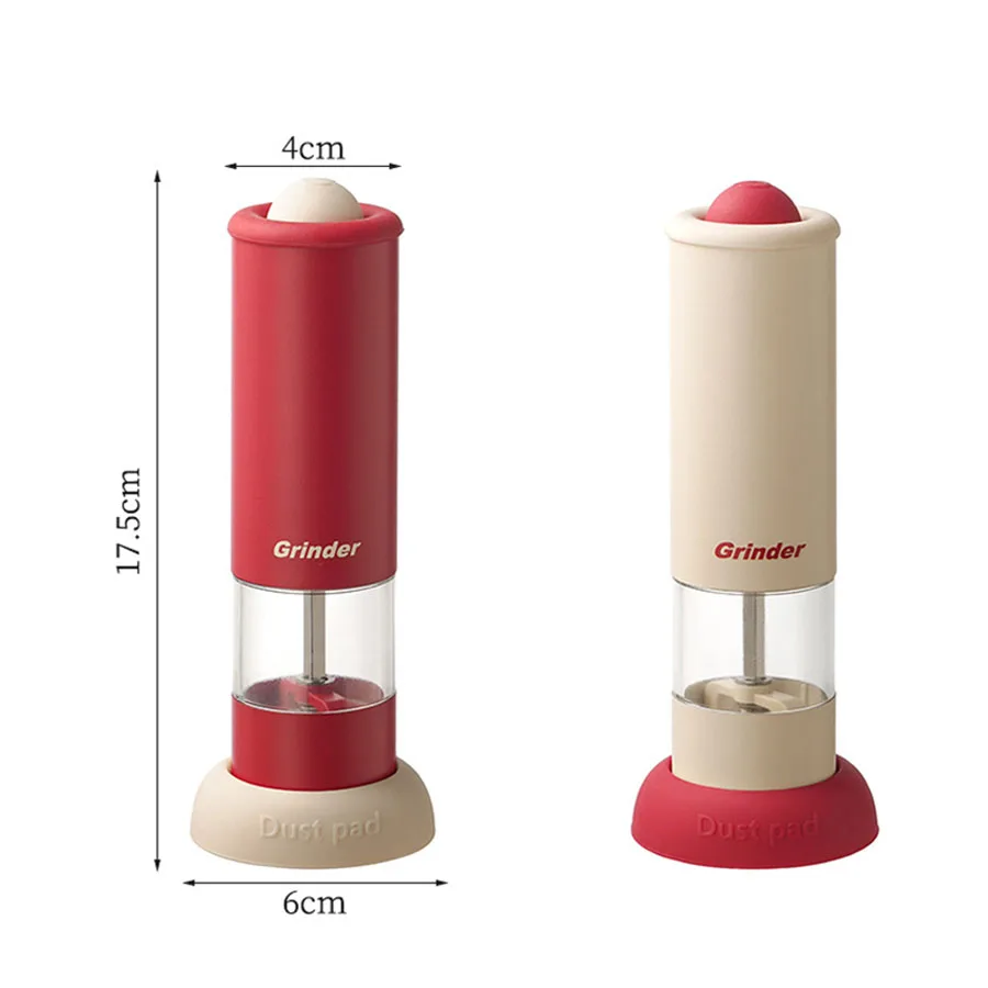 Electric Grinder Salt And Pepper Grinder Pepper Grinder Electric Pepper And Salt Grinder Black Pepper Grinder Rechargeable Seasoning Mill Portable Kitchen Gadget With Adjustable