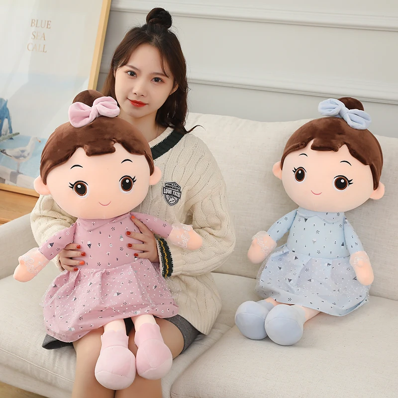 45-90CM Cute Angel Girl Plush Toy Lovely Stuffed Anime Figure Doll Wear Beautiful Dress Soft Toys For Girls Boys Christmas Gifts