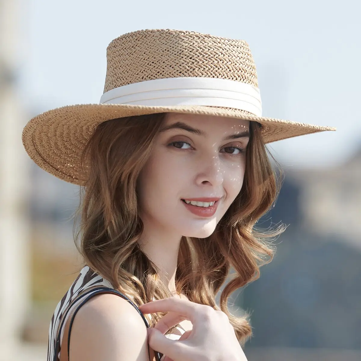 

Xthree High Quality Summer Hat Women Raffia Natural Straw Hat Ladies Fedora Vintage Floppy Wide Brim Sun Hat For Girl Beach Hat