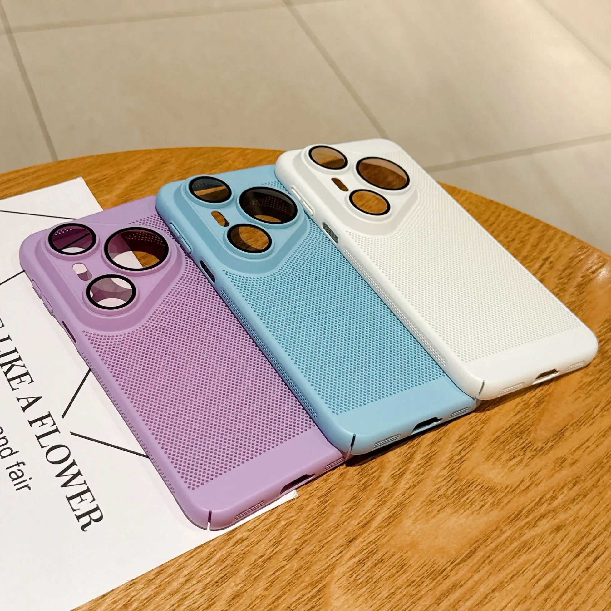 Cooling Matte Heat Dissipation Grid Case with Ultra Glass Lens Protection