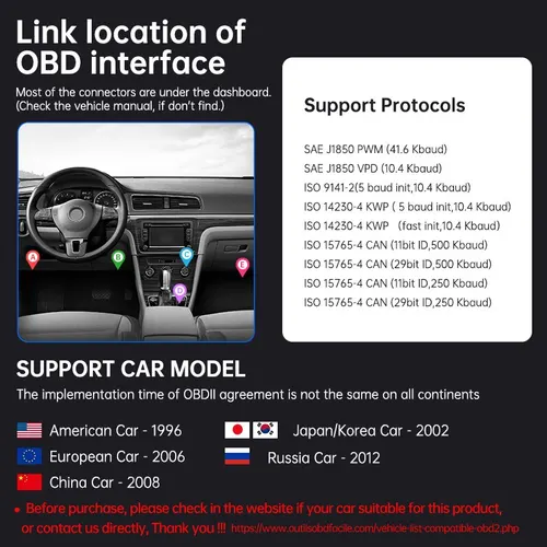 블루투스 4.0 OBD2 스캐너, ELM327 V1.5 OBD 2 자동차 진단 도구, iOS 안드로이드 PC ELM 327 스캐너 OBDII 리더 3