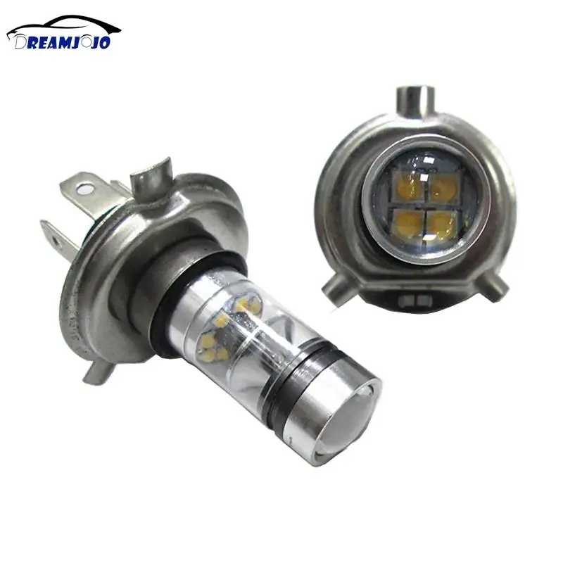 2PCS H4 LED Bulb White Car Motorcycle Headlight High Power 8000K Fog Light Driving Bulb 1800LM Headlight for Car Truck
