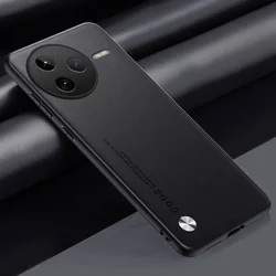 Ultra Luxury Silicone Leather Protective Cover - Shockproof Bumper with Camera Protection for POCO F7 Ultra (Black)