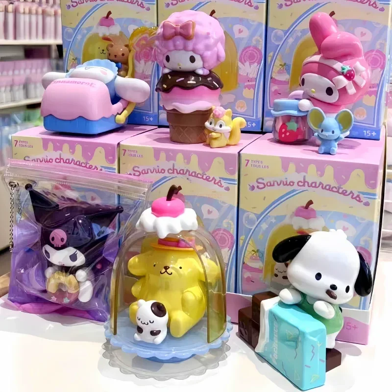 

Genuine Miniso Sanrio Colorful Food Fun Series Series Blind Box Kuromipacha Dog Jade Guigou Girl Birthday Gift Toy