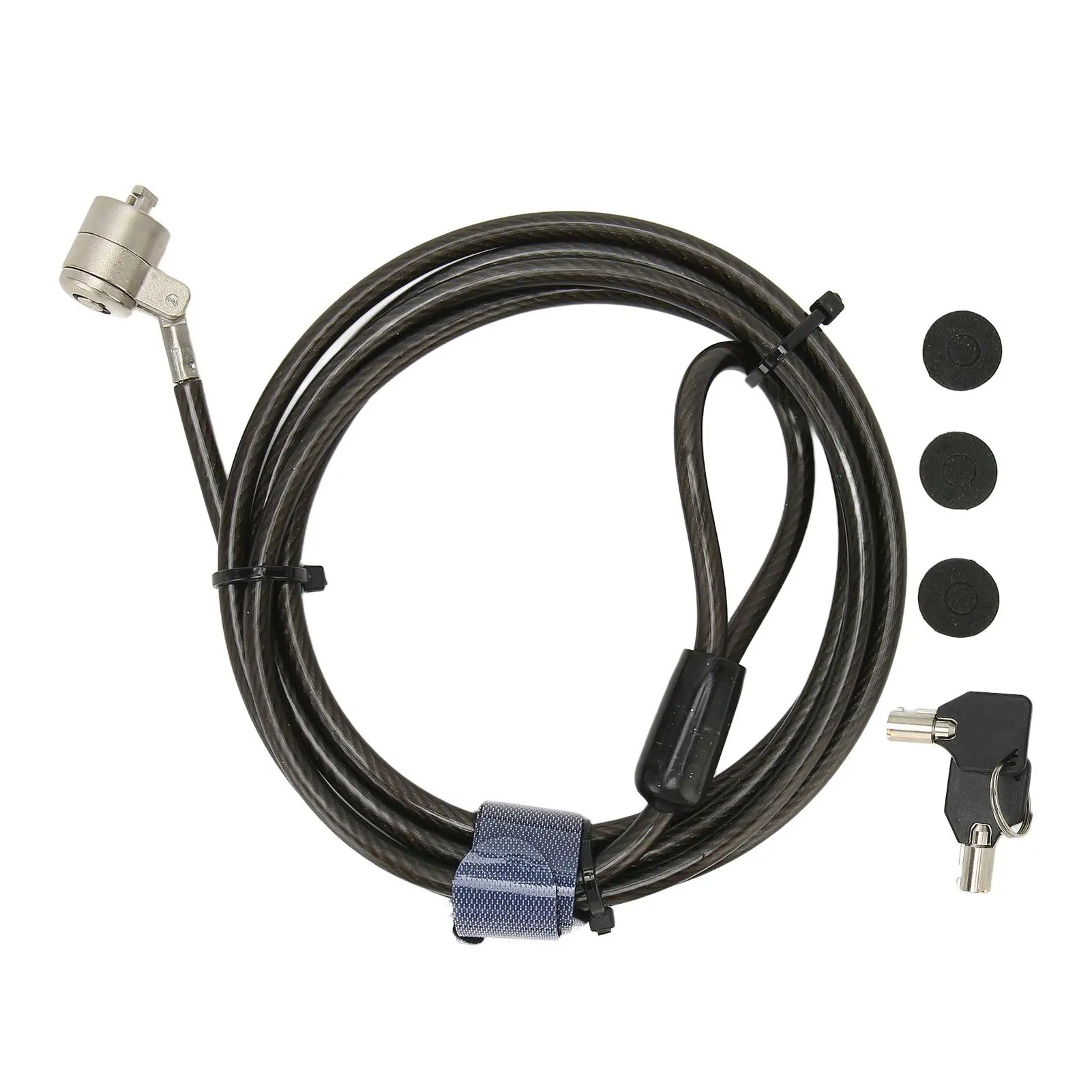 Adjustable Laptop Cable Lock with 2 Keys-Theft Prevention Security Lock for 6x2 .5mm Nano Holes-Flexible Length