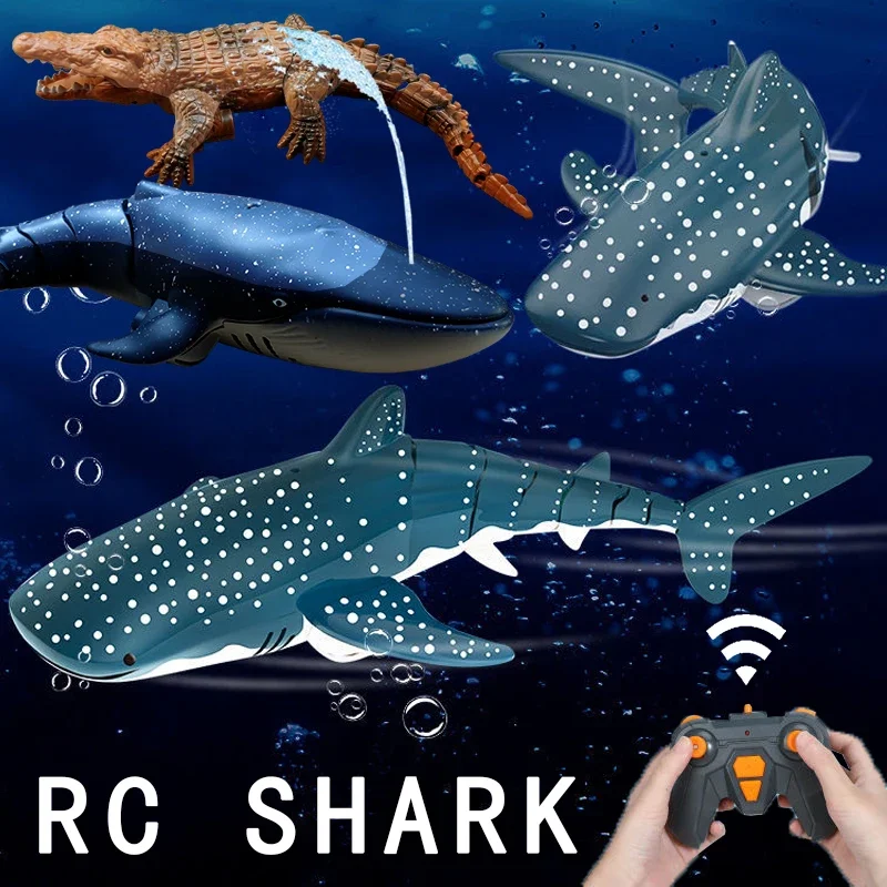 Telecomando Shark Toy Robot Per Bambini Cool Stuff Animali Rc Robot Toys Ragazzi Bambini Adulti Sharks Fish Water Bath Pool Cars