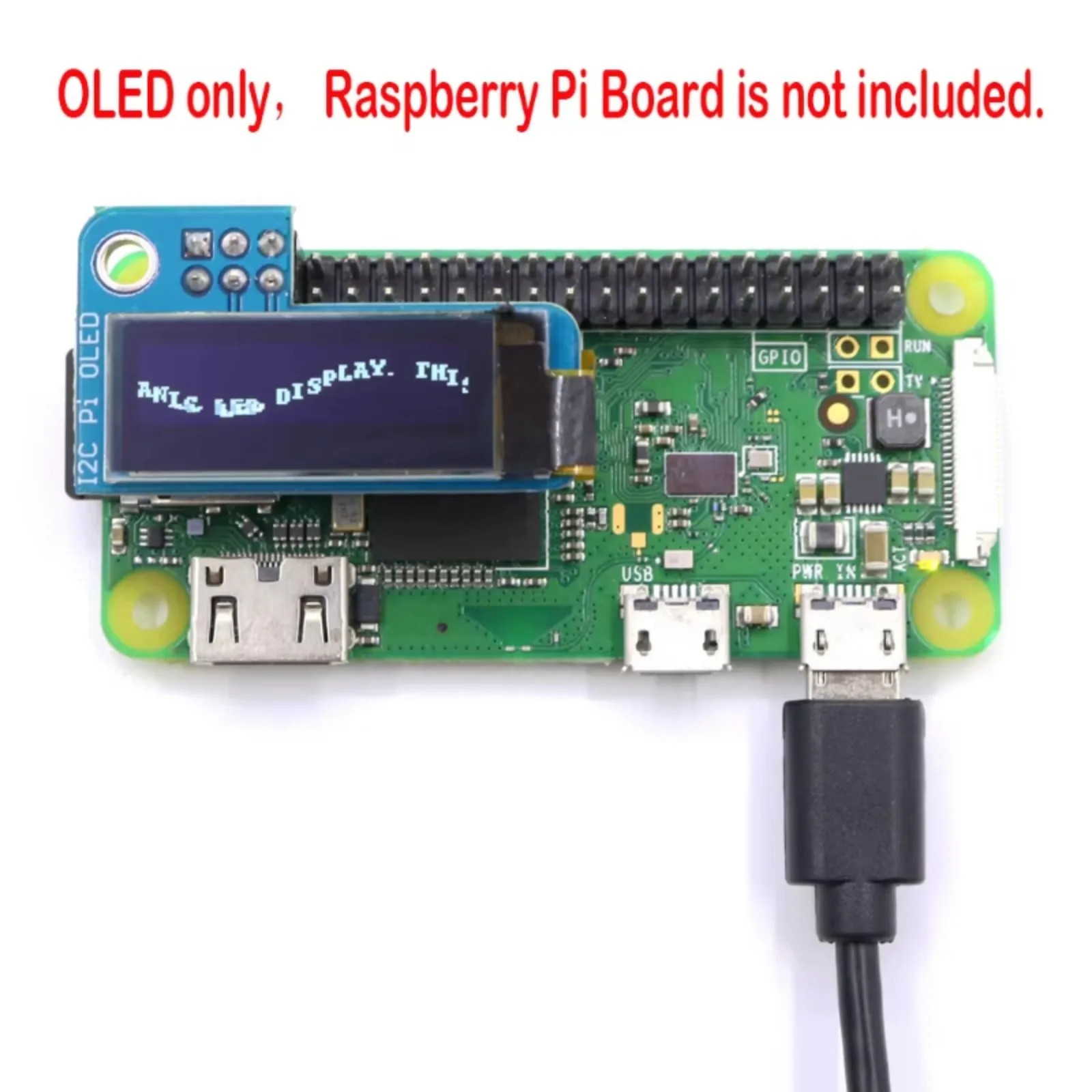 【Be worth】 PiOLED 0.91" White Monochrome OLED Display SSD1306 I2C ...