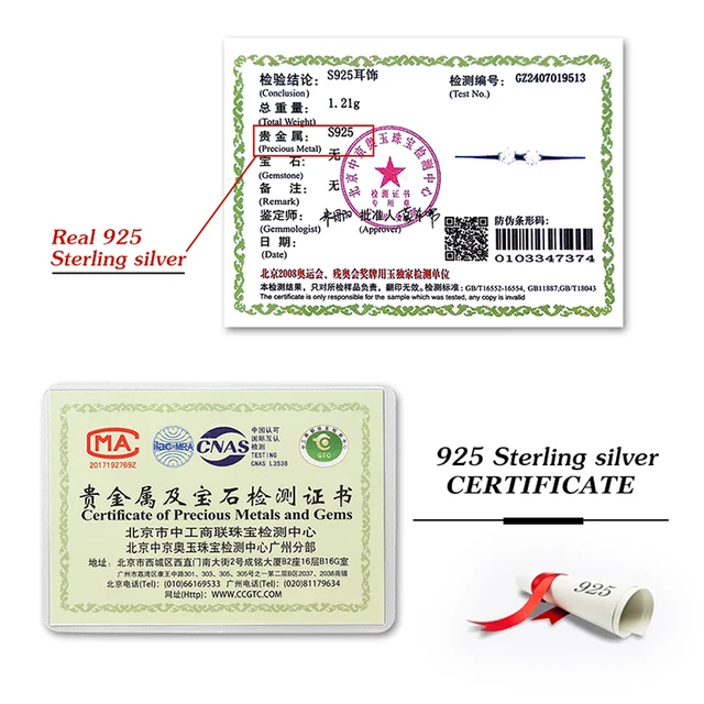 DW 0.1ct-2ct D Color Certified Moissanite Stud Earrings Lab Created Diamond 925 Sterling Silver Gold Plated Wedding Fine Jewelry 5