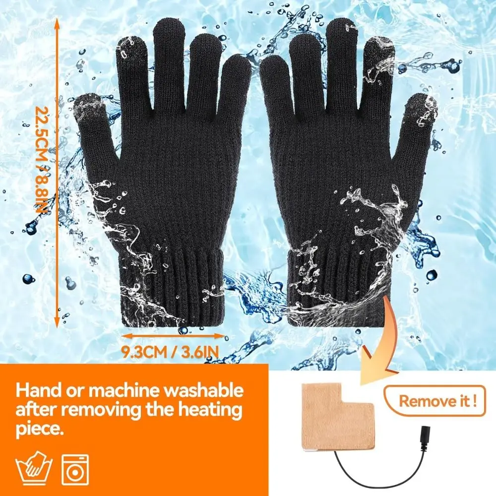 Washable Winter Heated Gloves for Indoor Outdoor Use