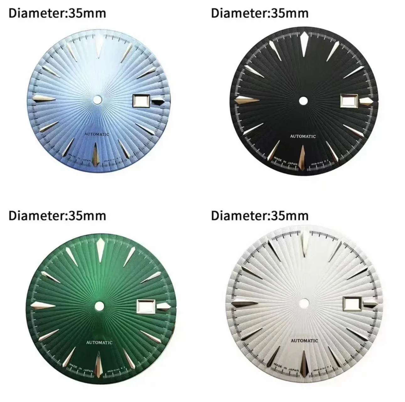 

35mm Cocktail Series Patterned Dial Watch Accessories Suitable for NH35 NH36 Automatic Movement with S Logo Customizable