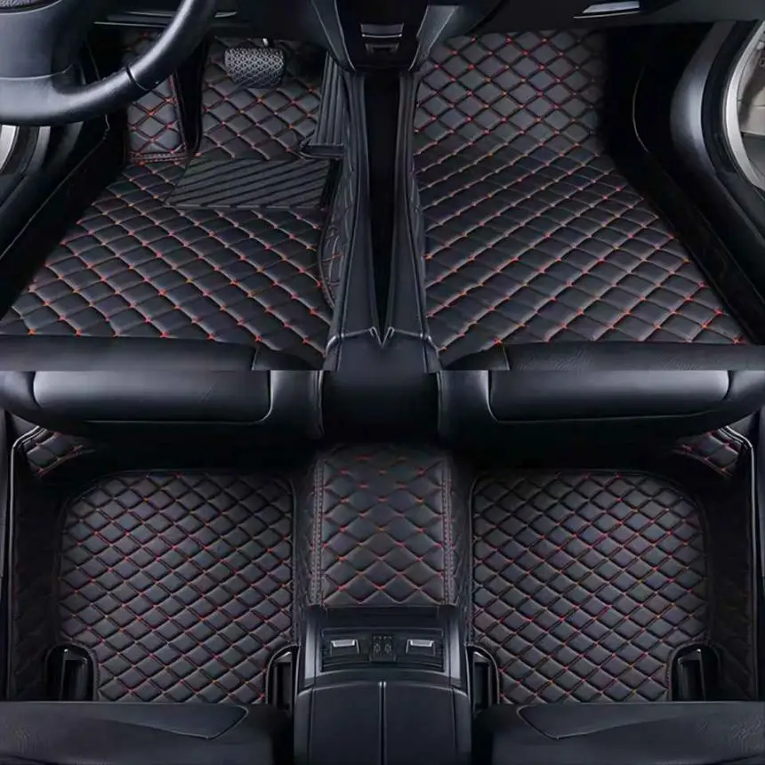 

Leather Custom Car Floor Mats100％ For Peugeot 407 Auto Accessories Waterproof anti fouling non-slip Carpets DriverOnly Foot Pads