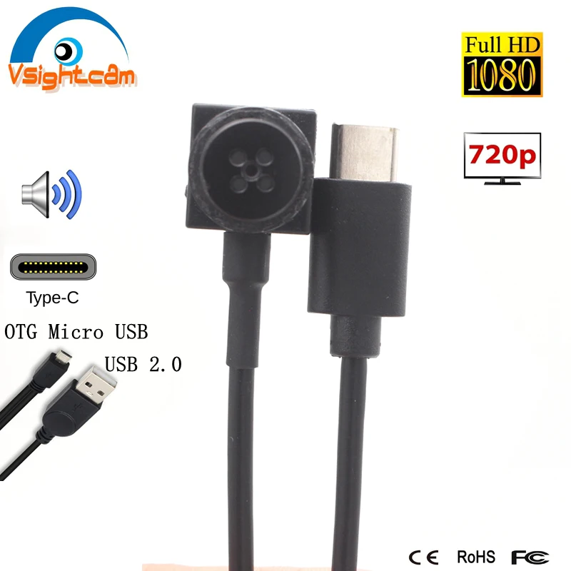 Vsightcam1515mmMiniSizeTypeCUSBCamera1080P720PCCTVButton
