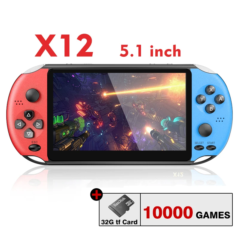 Data Frog X12 Portable Handheld Video Game Console Built-in 3200+ Games For GB/GBA/GBC/SEGA/CPS/NEOGEO/MAME/FC/SFC 9 Emulators 