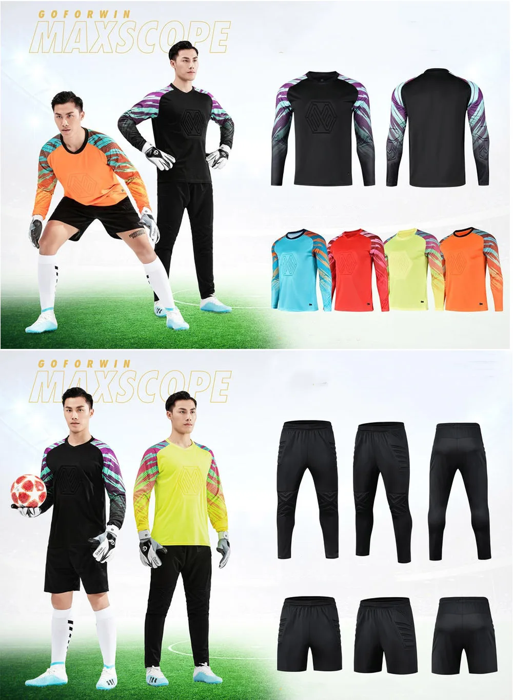 Adult Kids Football Goalkeeper Jerseys Tracksuit Custom Men Soccer Goalie Tracksuit Long Sleeve Uniform Boy Gatekeeper Outfit