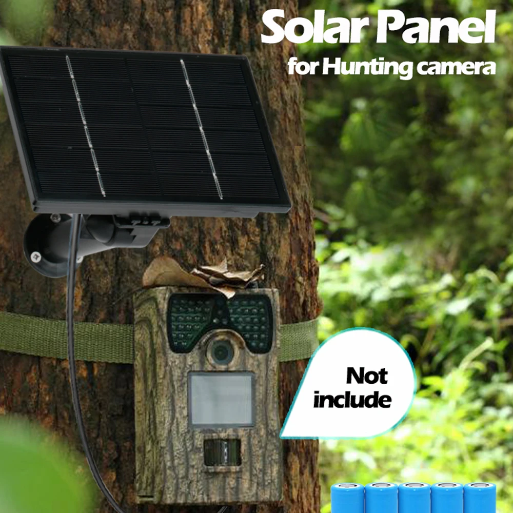 4W Mimi Solar Panel Outdoor Waterproof IP66 2m Cable Charger USB TypeC 5V DC12V Powered Built-in 18650 Solar Charging Battery