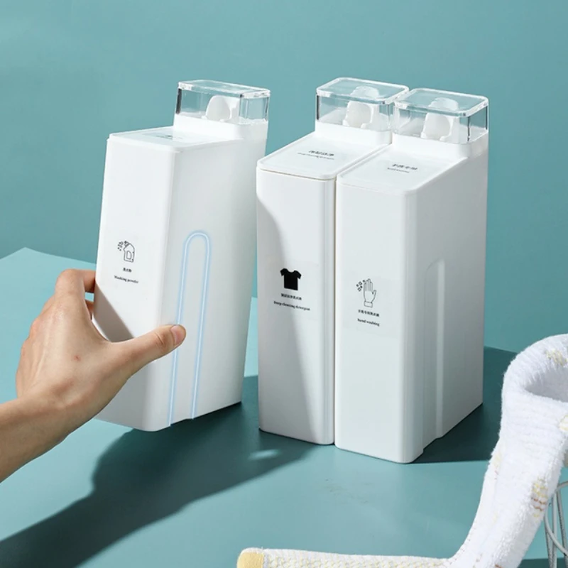 

1000ml Laundry Detergent Empty Bottles Large Capacity Softener Storage Bottle Reusable Refillable Washroom Organizer Bottle