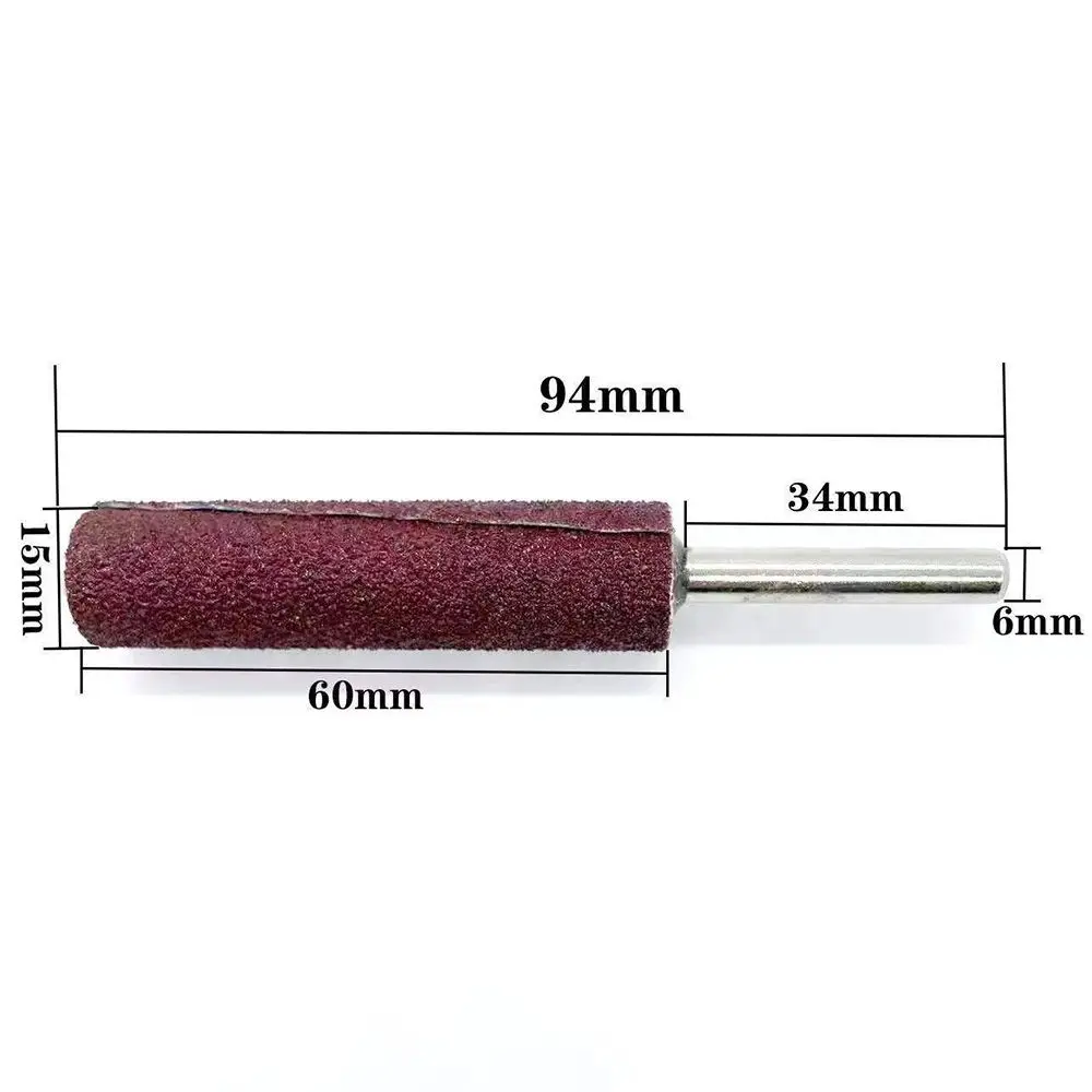 Sandpaper Sanding Band With Shank Sanding Drum for Drill and Rotary Accessories Large Cylindrical Head  Abrasive Tool