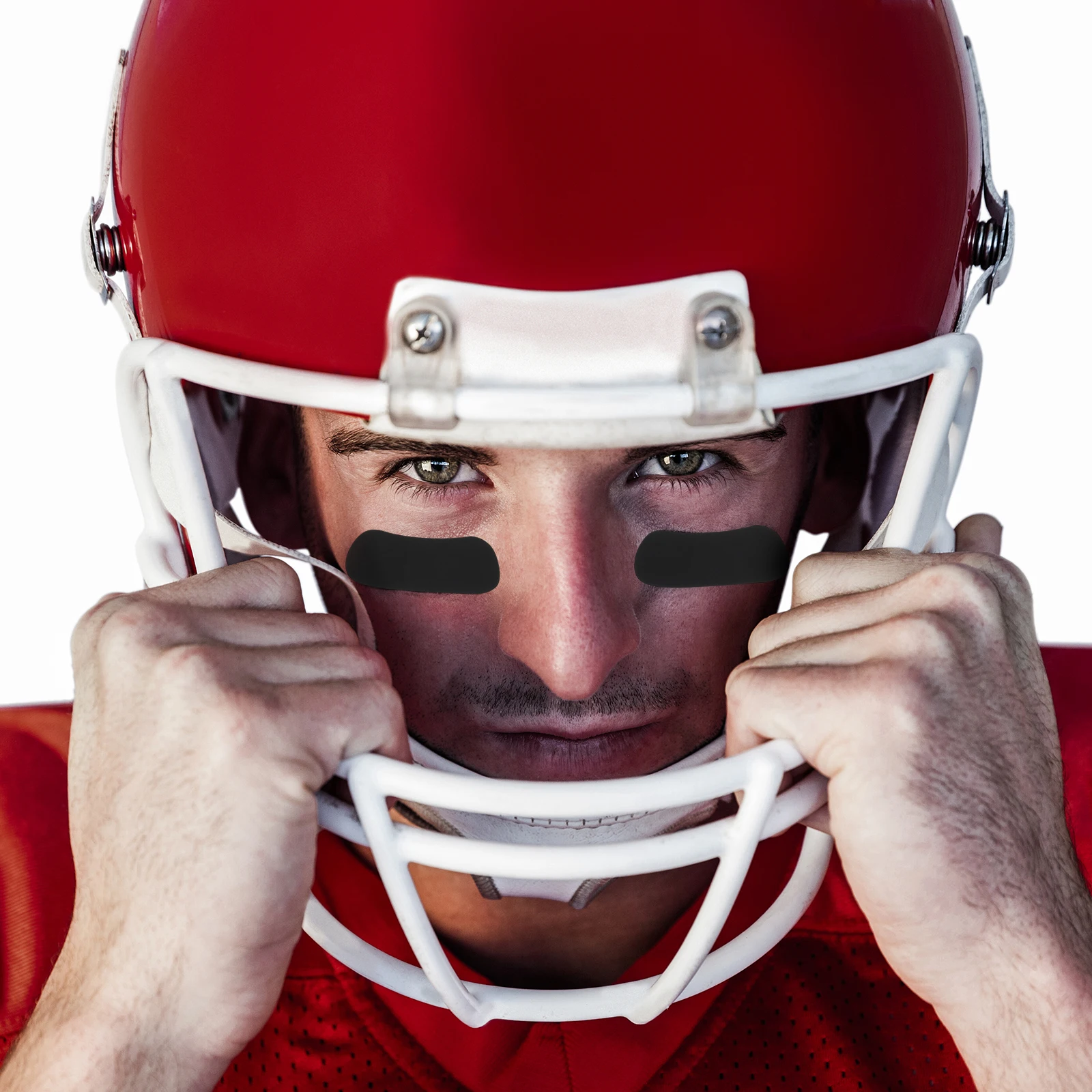 80쌍 스포츠 아이 블랙 스티커 눈 밑 블랙 스트립 풋볼 페이스 스티커 통기성 아이 블랙 스티커 (펜슬 포함)