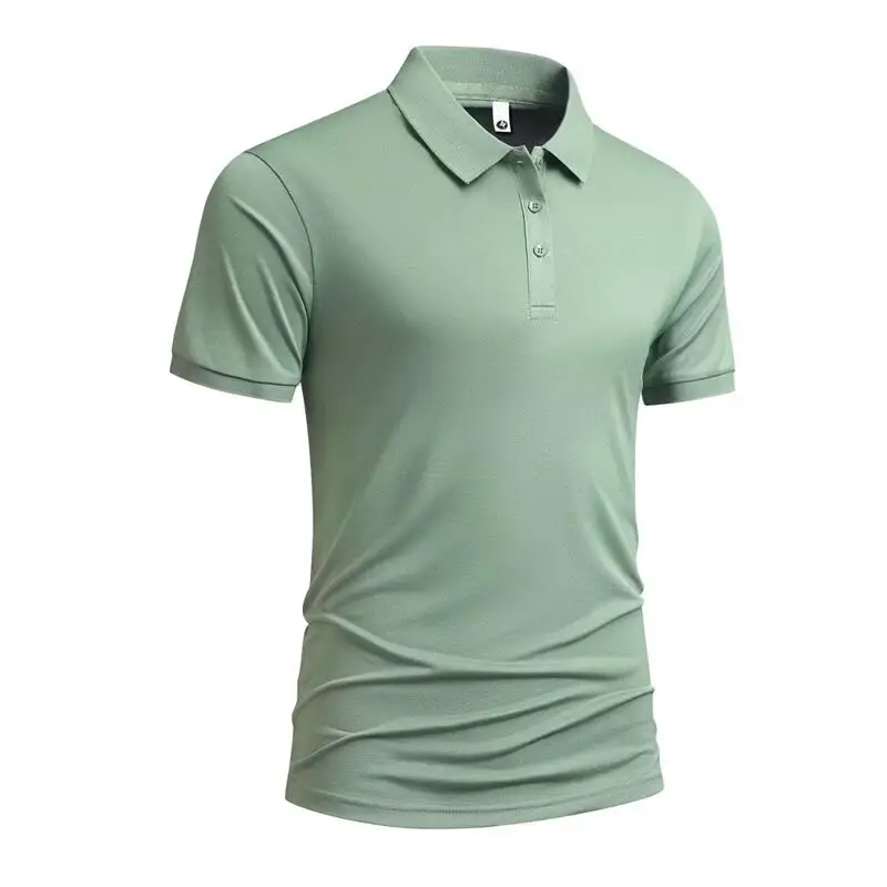 الصيف عارضة قصيرة الأكمام بلون قميص بولو الرجال زا...