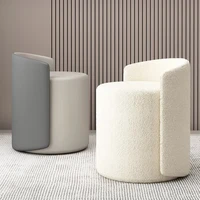 Chaise de maquillage avec dossier pour chambre à coucher, petit tabouret de vanité de luxe léger pour la maison, commode Simple et élégante, assise confortable 1
