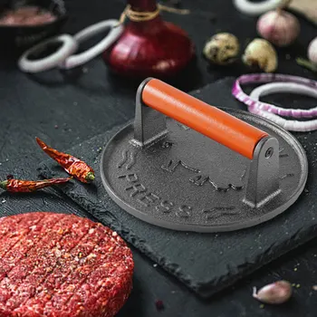 Cast Iron Smash Burger Press 1