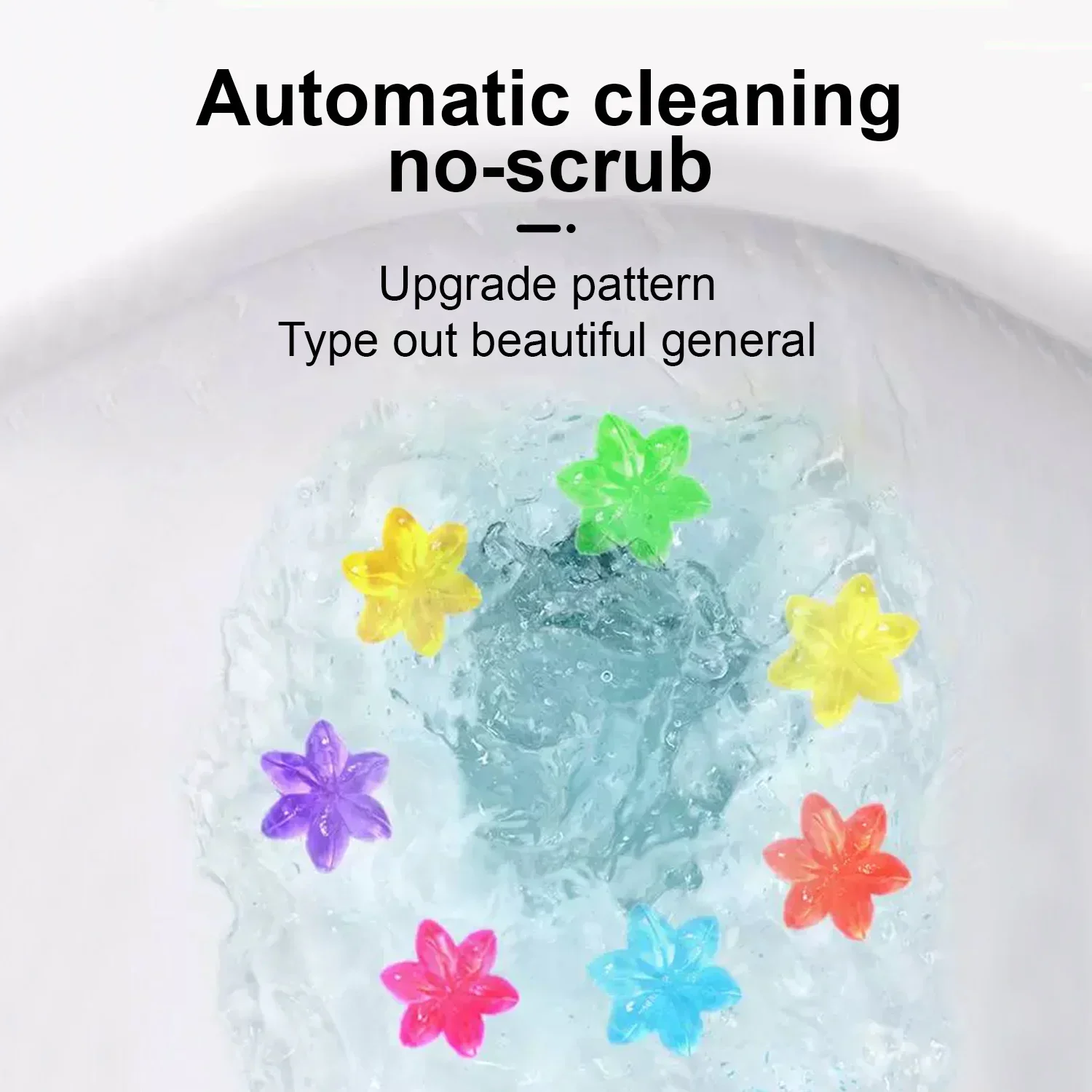 6pcs Toilet Cleaner Gel Aromatic Deodorizing Floral Scented