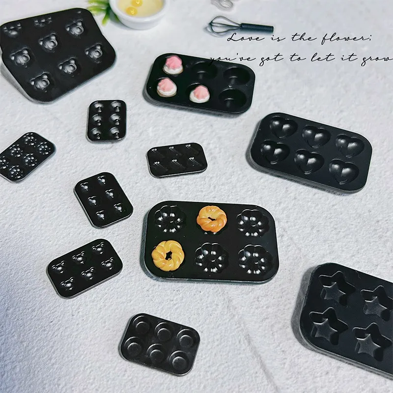 1PCS 1/6 1/12 Scale Miniature Dollhouse Cake Baking Mold OB11 Doll's Mini Food Kitchen Accessories Toy